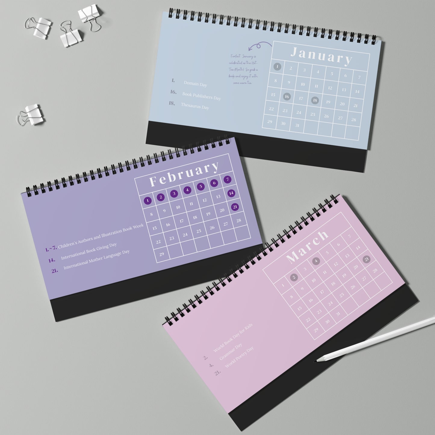 Timeless Bookish Calendar (US Version)